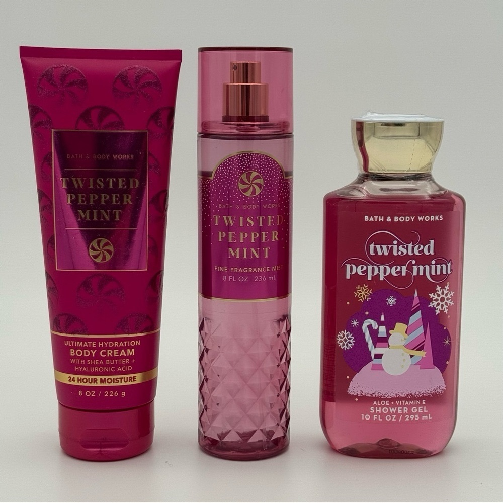 Bath & Body Works Twisted Peppermint Body Care Gift Set NWT - Picture 3 of 5